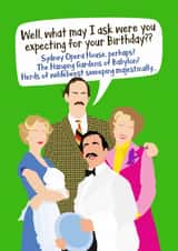 Funny Birthday Card - Fawlty Towers - Basil Fawlty created by Atwood & Atwood