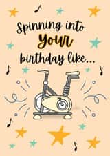 Cute Birthday Card For Spin Bike Lovers created by Page to Page Creations