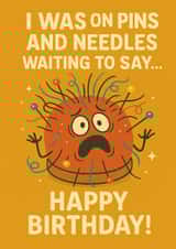 Funny Sewing Birthday – Pins and Needles – Quirky Card for Crafters created by T Larkin