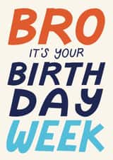 Classic Birthday Card - For Brother - Birthday Week created by Christine Cuddihy Illustration