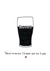 Cute Anniversary/Valentine's Day Card - Guinness - Split The G created by DoodleWads