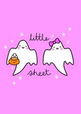 Cute Birthday Card - Ghosts - Little Sheet created by Rocket.Lion