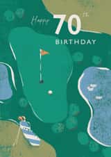 Classic Birthday Card - 70th - Golf created by Rebecca Prinn