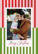 Personalised Christmas Photo Card created by Carrie ONeal - Classic Christmas Card - Striped Frame