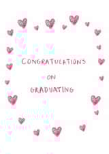 Classic Graduation Card - For Her - Hearts created by HCD Illustration
