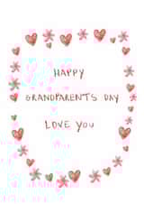 Classic Grandparents Day Card - Hearts created by HCD Illustration