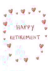 Classic Retirement Card – Hearts created by HCD Illustration