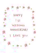 Classic Anniversary Card - 1st - I Love You created by HCD Illustration