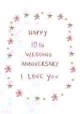 Classic Anniversary Card - 10th - I Love You created by HCD Illustration