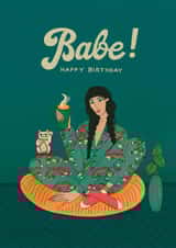 Pretty Birthday Card – For Her – Babe created by Kasia Cards