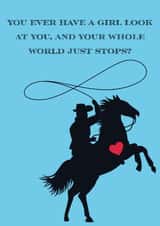 Cute Anniversary Card - Cowboy - Horse - Love - Valentines - Yellowstone created by It's So Lucy