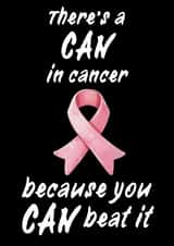 Classic Get Well Card - Cancer - You Can Beat It created by It's So Lucy