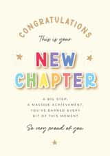 Classic Congratulations Card - New Chapter created by LuxeLumination