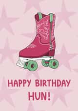 Classic Birthday Card - Cowboy Roller Boot - Hun created by Little Art