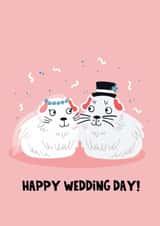 Cute Wedding Card - Guinea Pigs created by Lucy Maggie Designs