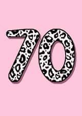 Fun 70th Birthday Card - For Her - Leopard Print created by Beth Higgins Art