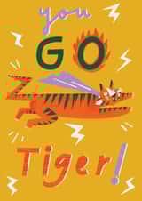 Cute Congratulations Card - You Go Tiger created by Giulia Martinelli