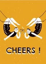 Fun Congratulations Card - Trapeze Artists - Circus created by Giulia Martinelli
