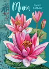 Traditional Birthday Card - For Mum - Pink Lilies created by Rocket68