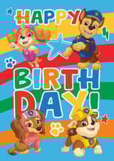 Cute Kids Birthday Card – Colourful Paw Patrol Team created by Danilo