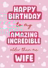 Funny Birthday Card - For Wife - Older Than Me created by Stuck Shop Gifts