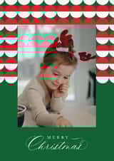 Personalised Christmas Photo Card created by Carrie ONeal - Classic Christmas Card - Graphic Baubles