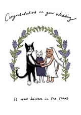 Cute Wedding Card - Kittens created by YAMS