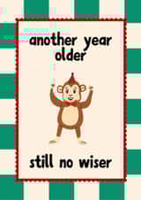 Cheeky Monkey Birthday Card - Fun Birthday card for him created by thelittleone