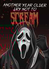 Fun Birthday Card - Ghostface - Scream created by Maddie Doherty