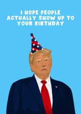 Funny Birthday Card - Donald Trump - Birthday Disaster created by Pink Peach Cards