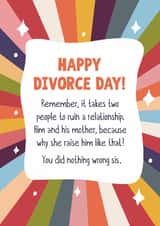 Funny Congratulations Card - Happy Divorce Day created by Woody's Design