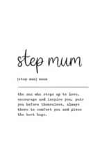 Classic Birthday Card - For Step Mum - Dictionary Definition created by Kalm Lettering