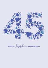 Traditional Anniversary Card - 45th - Sapphire created by mrs L cards