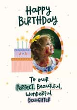 Personalised Birthday Photo Card created by Abbie Imagine - Cute Birthday Card - Wonderful Daughter