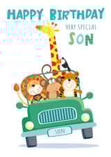 Cute Birthday Card - For Son - Animals created by Sarah Pitt