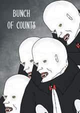 Funny Birthday Card - Bunch Of Counts - Vampires created by Blessherlittleartoons by Amy