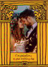 Personalised Wedding Photo Card created by The Playful Indian - Personalised Photo Congratulations Card - Wedding Congrats