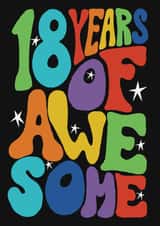 Classic Birthday Card - 18th - Awesome created by Rebecca McConnachie