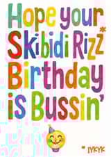 Bussin' Birthday Card – Gen Alpha Funny Meme Card for Teenagers Boys or Girls created by That Card Shop