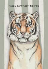 Cute Birthday Card - Tiger created by lil wabbit
