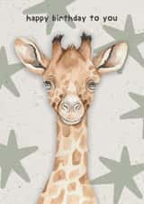 Cute Birthday Card - Giraffe created by lil wabbit
