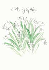 Traditional Sympathy Card - Snowdrops created by Gabrielle Solly Illustration