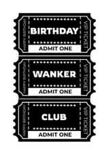 Rude Birthday Card - For Him - Birthday Wanker Club created by Sweary Fairy Prints