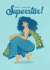 Arty Birthday Card - Superstar! created by Kasia Cards
