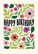 Pretty Birthday Card  - Modern Florals created by Kirsty Miller