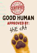 Cute Just Because Card - Good Human - From The Cat created by Hello Fridays Studio