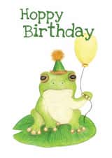 Cute Birthday Card - Hoppy Birthday - Frog created by @Cupsie's Creations