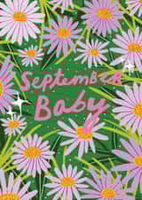 Pretty New Baby Card - September Baby - Aster created by Kerrie McNeill