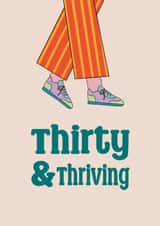 Classic Birthday Card - 30th - Thirty And Thriving created by Stuck Shop Gifts