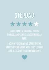 Cheeky Birthday Card - For Stepdad - Star Rating created by Blush Boulevard